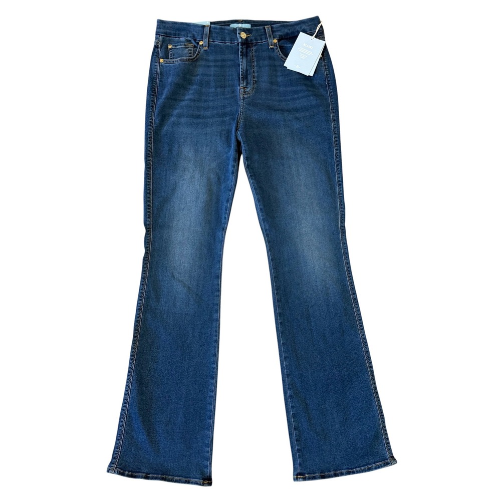 7 For All Mankind Kimmie Bootcut Jeans B(AIR) Duchess Blue Size 34 NEW Stretch